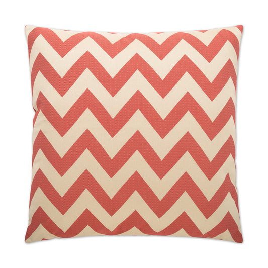 D.V. KAP HOME   24" x 24" Chevron Chic Pillow - Red Chevron    - 2313-R-2424