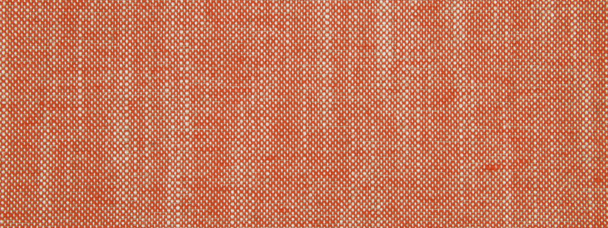 Close-up of orange woven fabric with white flecks, textured speckled textile.