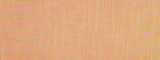 Peach-toned woven fabric close-up showing a linen-like texture and subtle gradient.