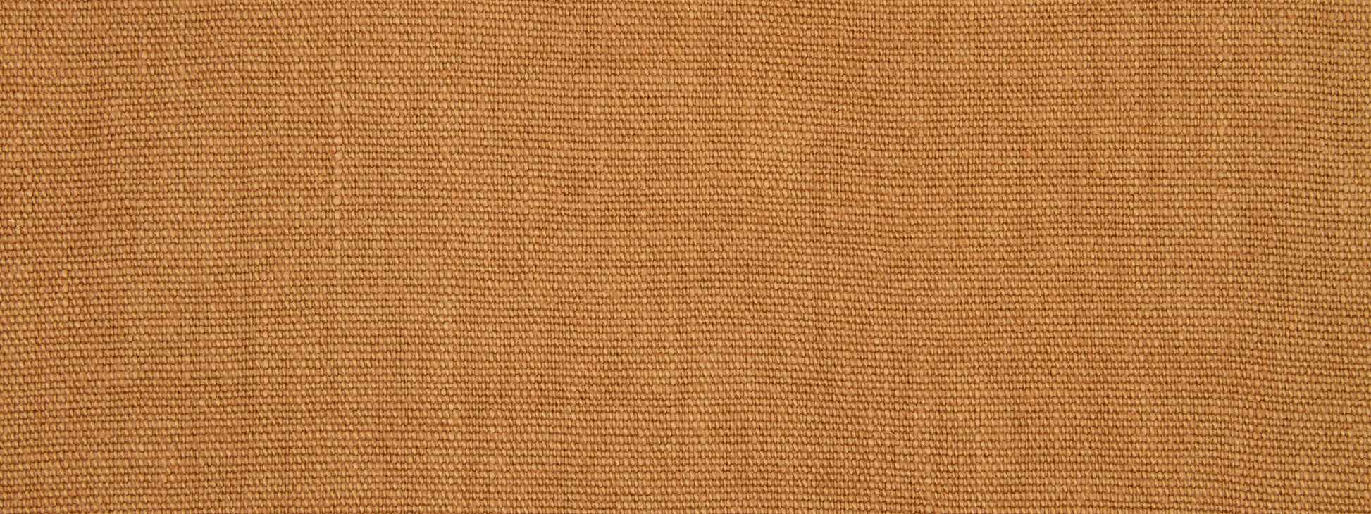Close-up of orange-brown woven fabric texture with visible fibers, linen-like, rustic upholstery or crafts