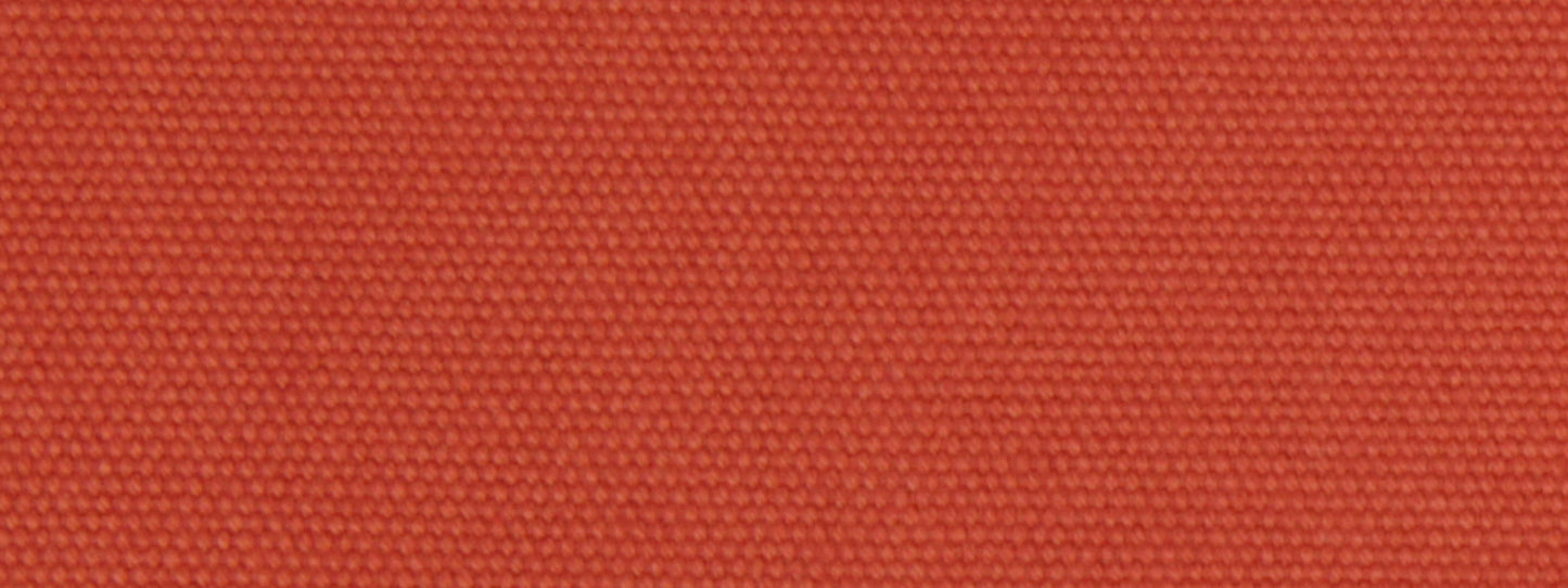 Close-up of saffron orange woven upholstery fabric with a fine texture.