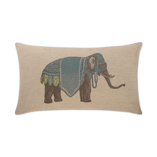 D.V. KAP HOME   14" x 24" Olifant Lumbar Pillow - Azure Novelty    - 2321-A-1424