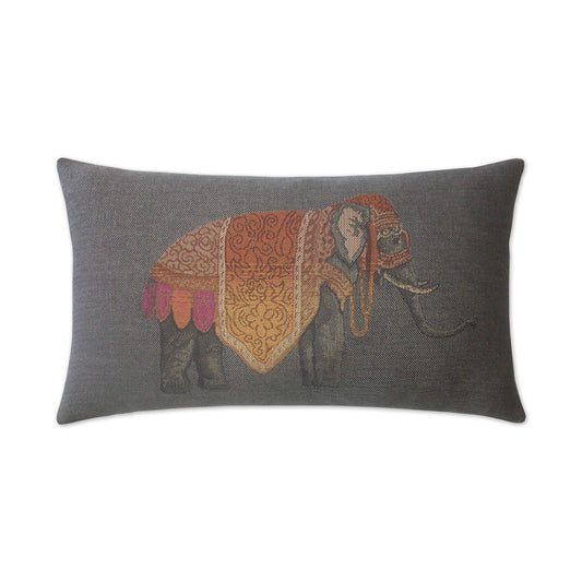 D.V. KAP HOME   14" x 24" Olifant Lumbar Pillow - Henna Novelty    - 2321-H-1424