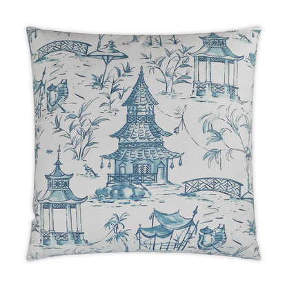 D.V. KAP HOME   24" x 24" Pagodas Pillow Novelty    - 2323-2424