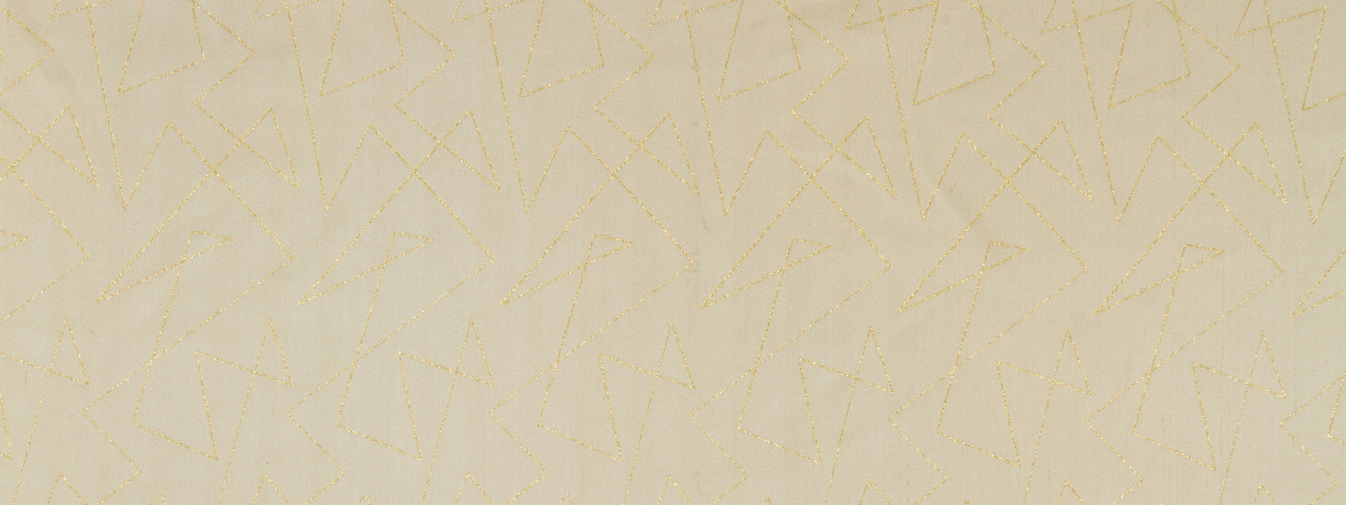 Cream textured upholstery fabric with faint gold geometric lines and a subtle decorative pattern.