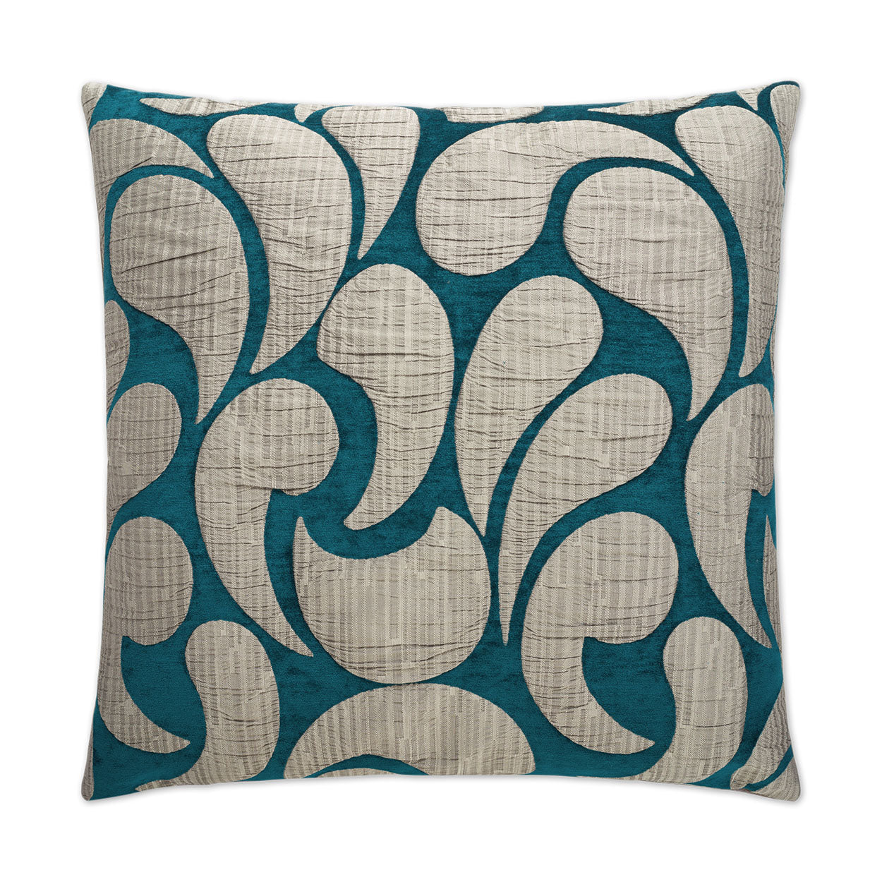 D.V. KAP HOME   24" x 24" Drizzle Pillow - Peacock Traditional, Transitional    - 2332-P-2424