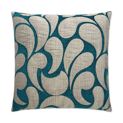 D.V. KAP HOME   24" x 24" Drizzle Pillow - Peacock Traditional, Transitional    - 2332-P-2424