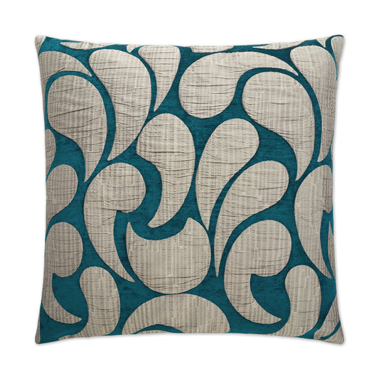 D.V. KAP HOME   24" x 24" Drizzle Pillow - Peacock Traditional, Transitional    - 2332-P-2424