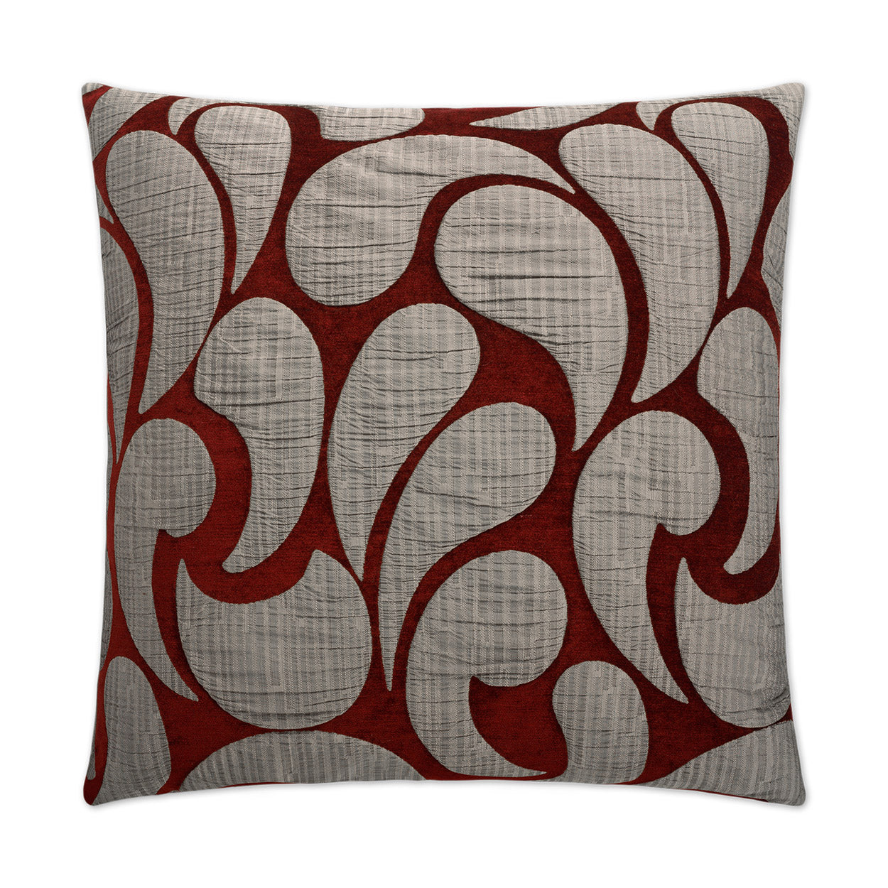 D.V. KAP HOME   24" x 24" Drizzle Pillow - Ruby Traditional, Transitional    - 2332-R-2424
