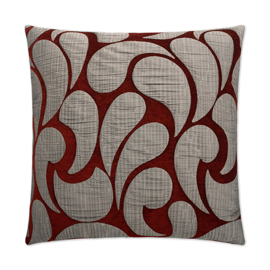 D.V. KAP HOME   24" x 24" Drizzle Pillow - Ruby Traditional, Transitional    - 2332-R-2424