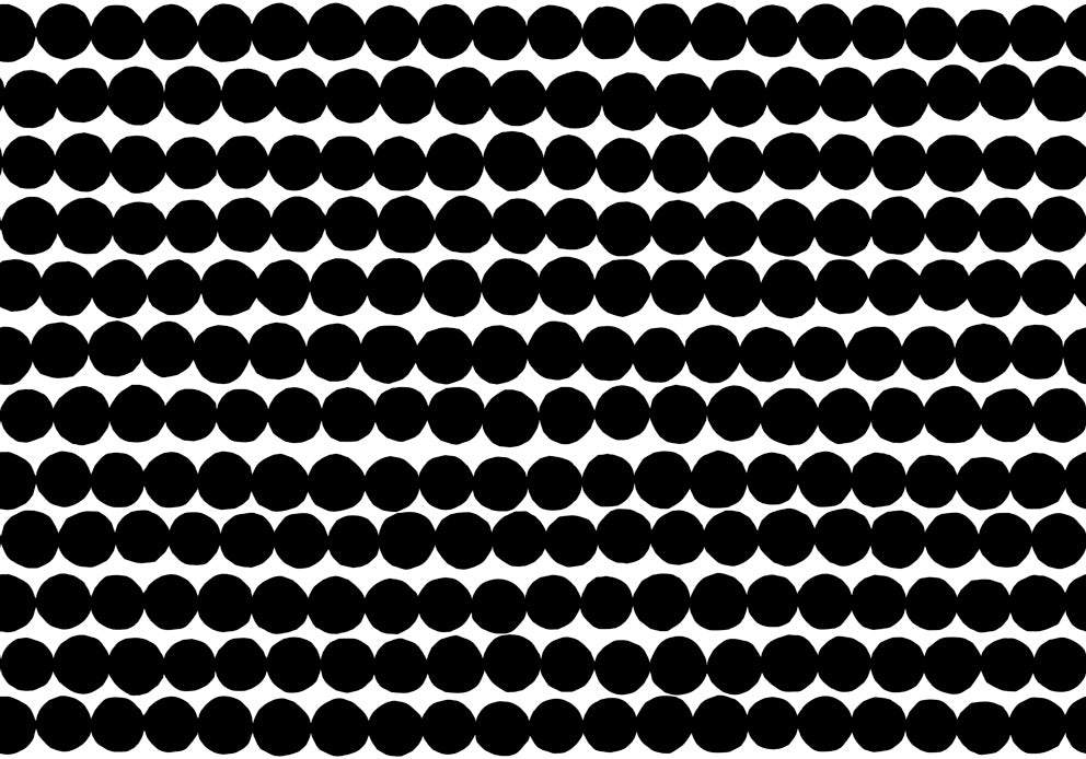 Marimekko Marimekko Vol. 5 Räsymatto Illustration Contemporary Black Satin Sidewall - 23320X