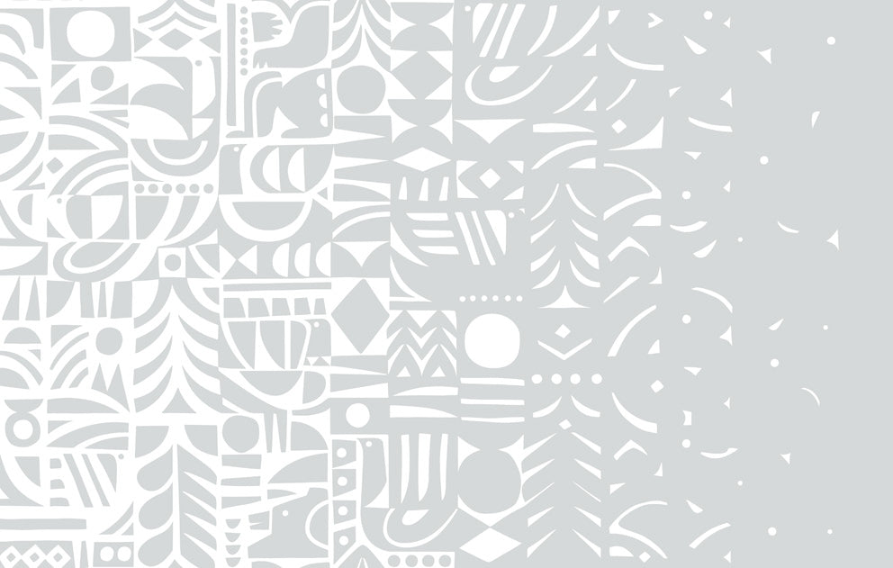 Marimekko Marimekko Vol. 5 Yön Varjo Illustration Contemporary Grey Satin Sidewall - 23326X