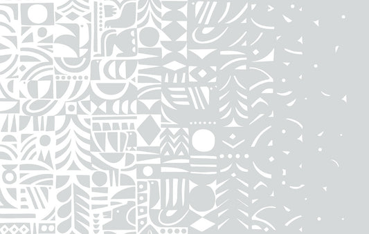 Marimekko Marimekko Vol. 5 Yön Varjo Illustration Contemporary Grey Satin Sidewall - 23326X