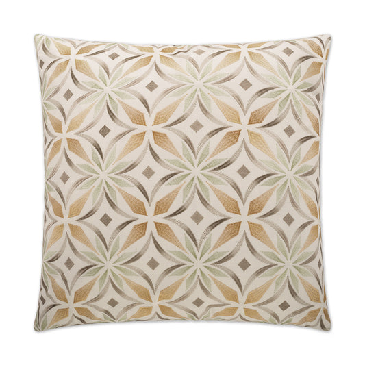D.V. KAP HOME   24" x 24" Kaleidoscope Pillow Embroidery, Floral    - 2333-2424