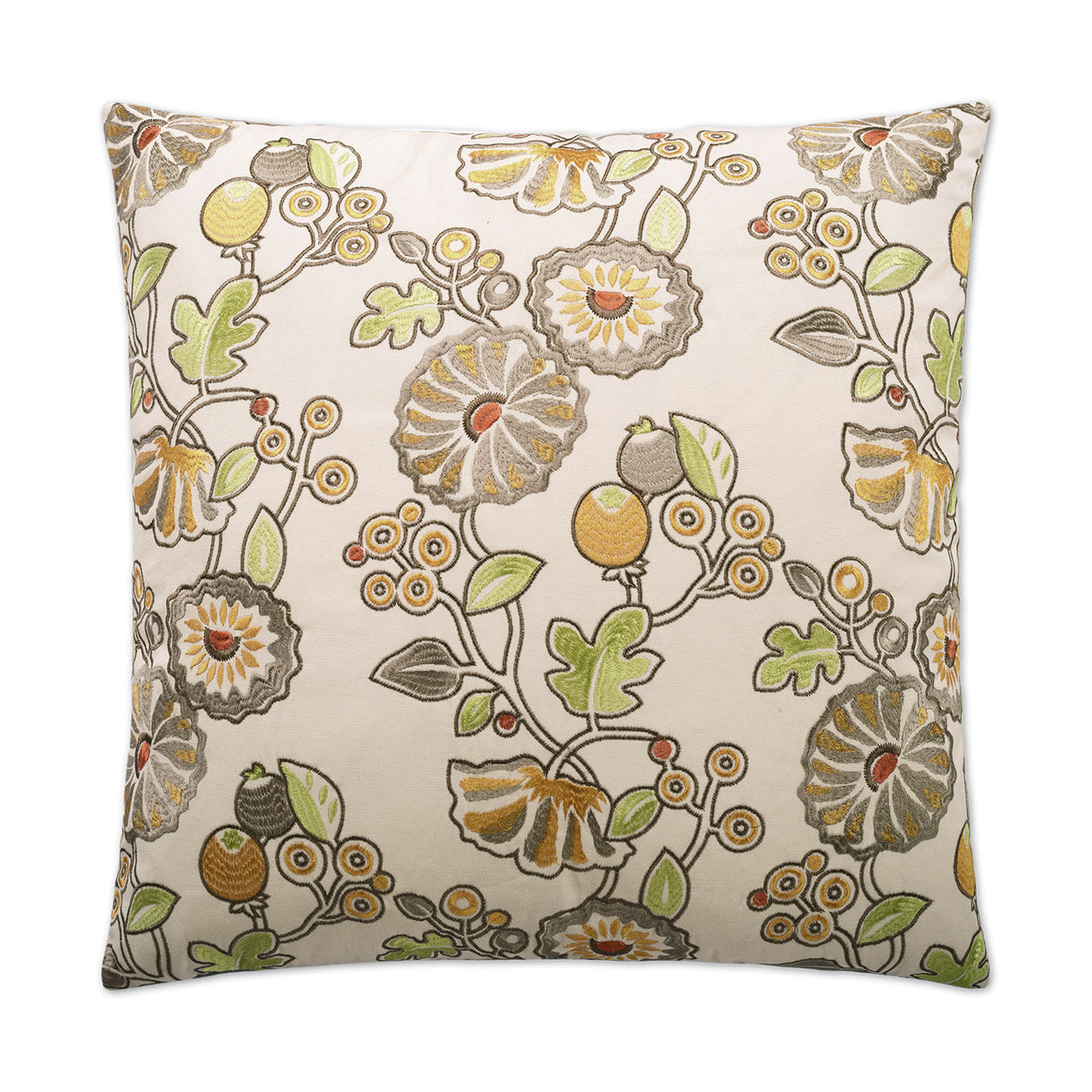 D.V. KAP HOME   24" x 24" Clarissa Pillow Floral    - 2334-2424