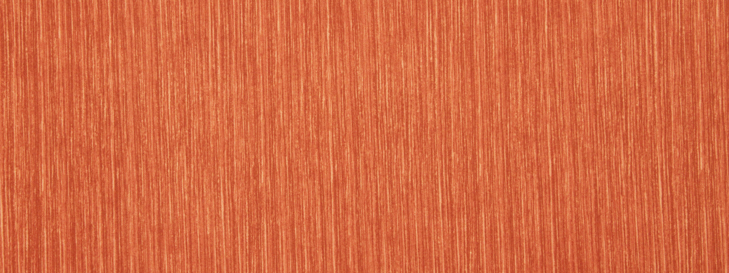 Rust-orange woven fabric with subtle vertical streaks and a textured surface.