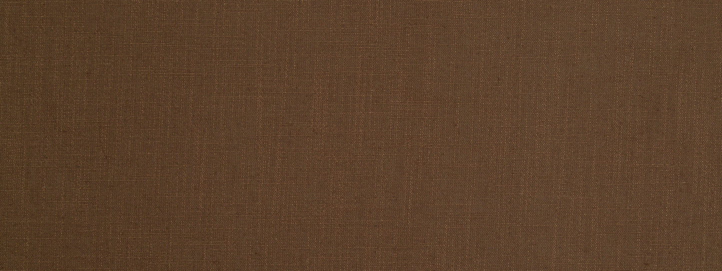 Close-up of brown woven fabric texture with subtle crosshatch, warm earthy shade.