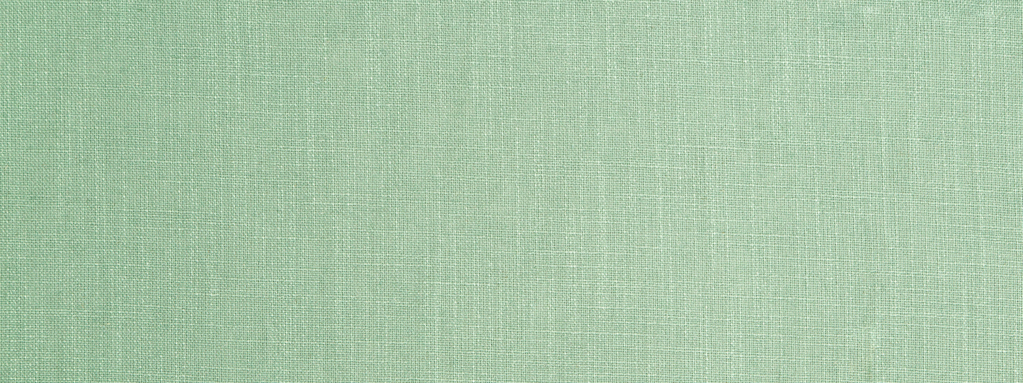 Mint green linen-like fabric texture background swatch with subtle weave.