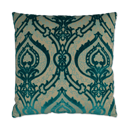 D.V. KAP HOME   24" x 24" Couture Pillow - Turquoise Traditional    - 2354-T-2424