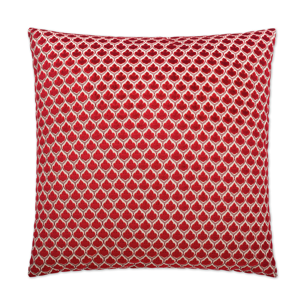 D.V. KAP HOME   24" x 24" Posh Pillow - Red Traditional    - 2355-R-2424