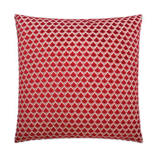 D.V. KAP HOME   24" x 24" Posh Pillow - Red Traditional    - 2355-R-2424