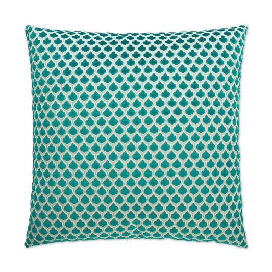 D.V. KAP HOME   24" x 24" Posh Pillow - Turquoise Traditional    - 2355-T-2424