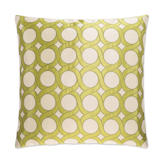 D.V. KAP HOME   24" x 24" Belle Curve Pillow - Citrine Transitional, Circular - Dots    - 2356-C-2424