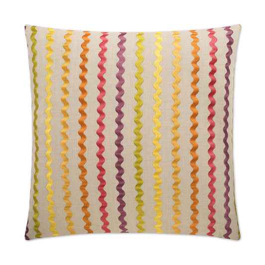 D.V. KAP HOME   24" x 24" Samba Pillow - Blossom Stripes    - 2357-B-2424