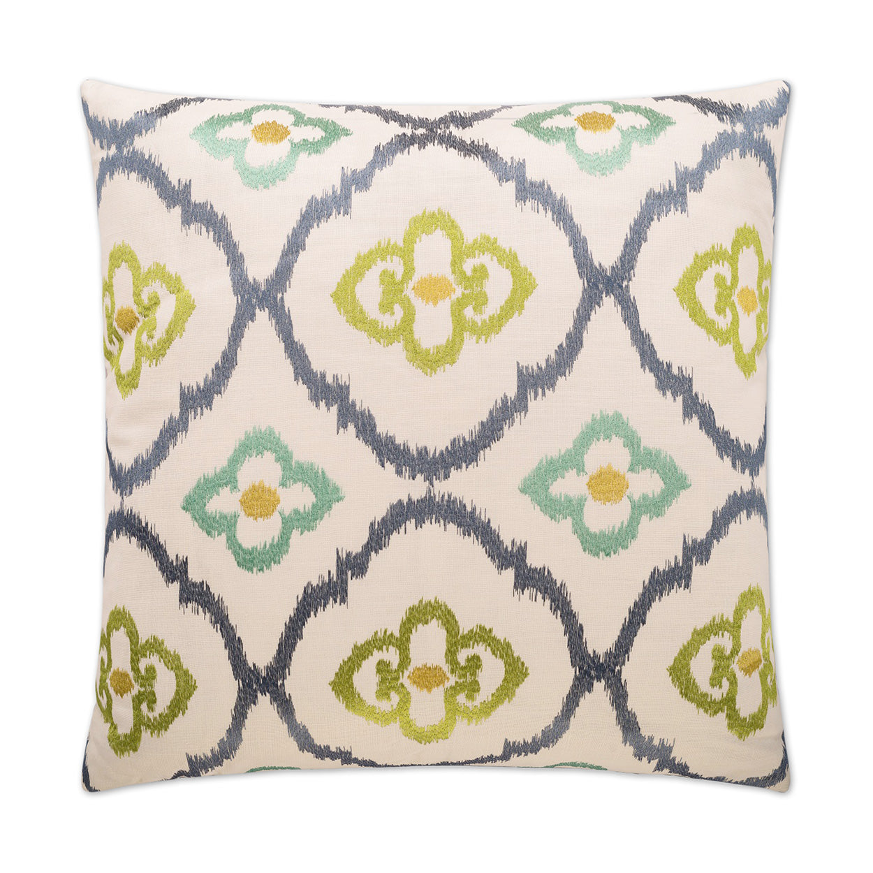 D.V. KAP HOME   24" x 24" Sumatra Pillow - Blue Floral    - 2358-B-2424