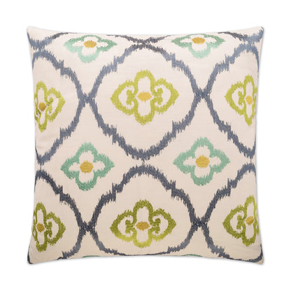 D.V. KAP HOME   24" x 24" Sumatra Pillow - Blue Floral    - 2358-B-2424