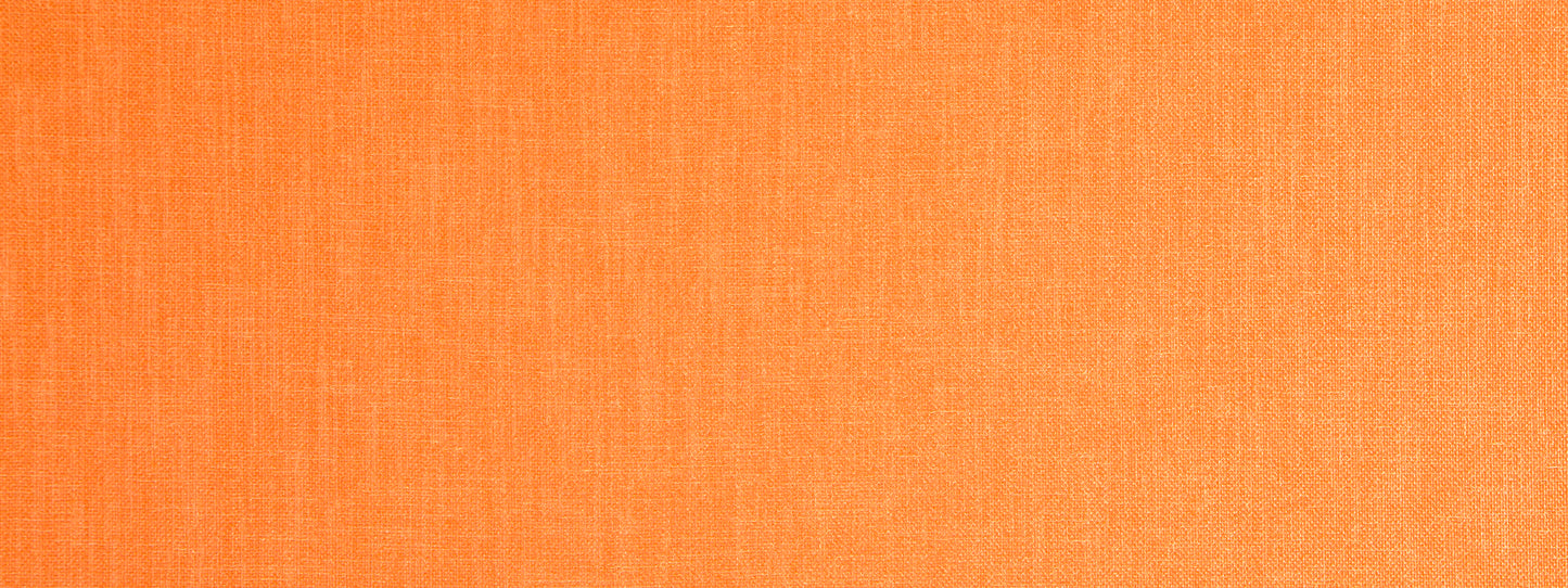 Close-up of bright orange woven fabric texture with visible weave pattern.