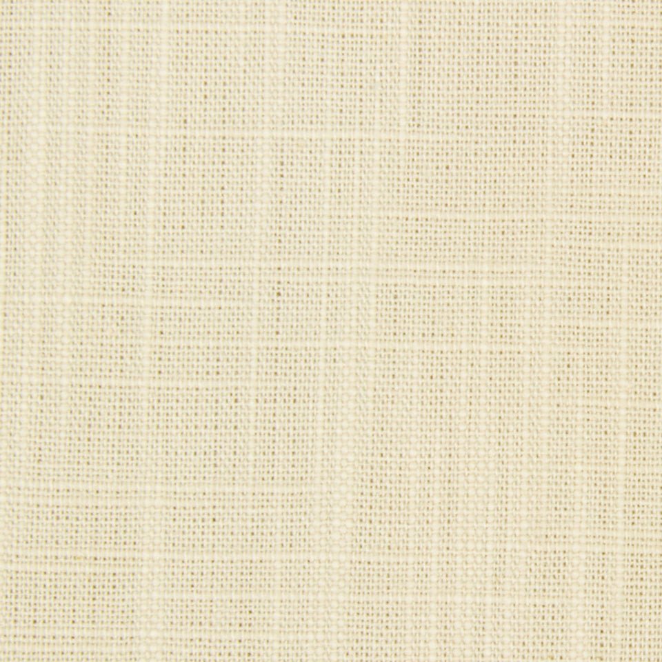 Ivory linen-look fabric swatch with a slubbed weave texture, ideal for upholstery and home decor