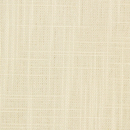 Ivory linen-look fabric swatch with a slubbed weave texture, ideal for upholstery and home decor