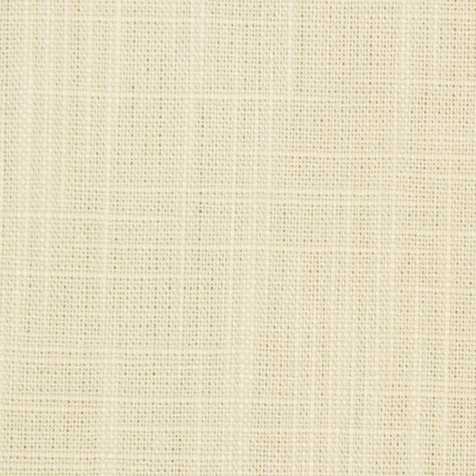 Ivory linen-look fabric swatch with a slubbed weave texture, ideal for upholstery and home decor