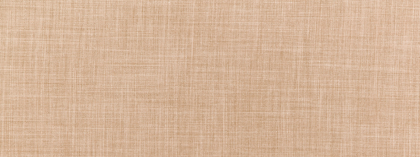 Taupe linen fabric texture with woven fibers, a natural rustic backdrop.