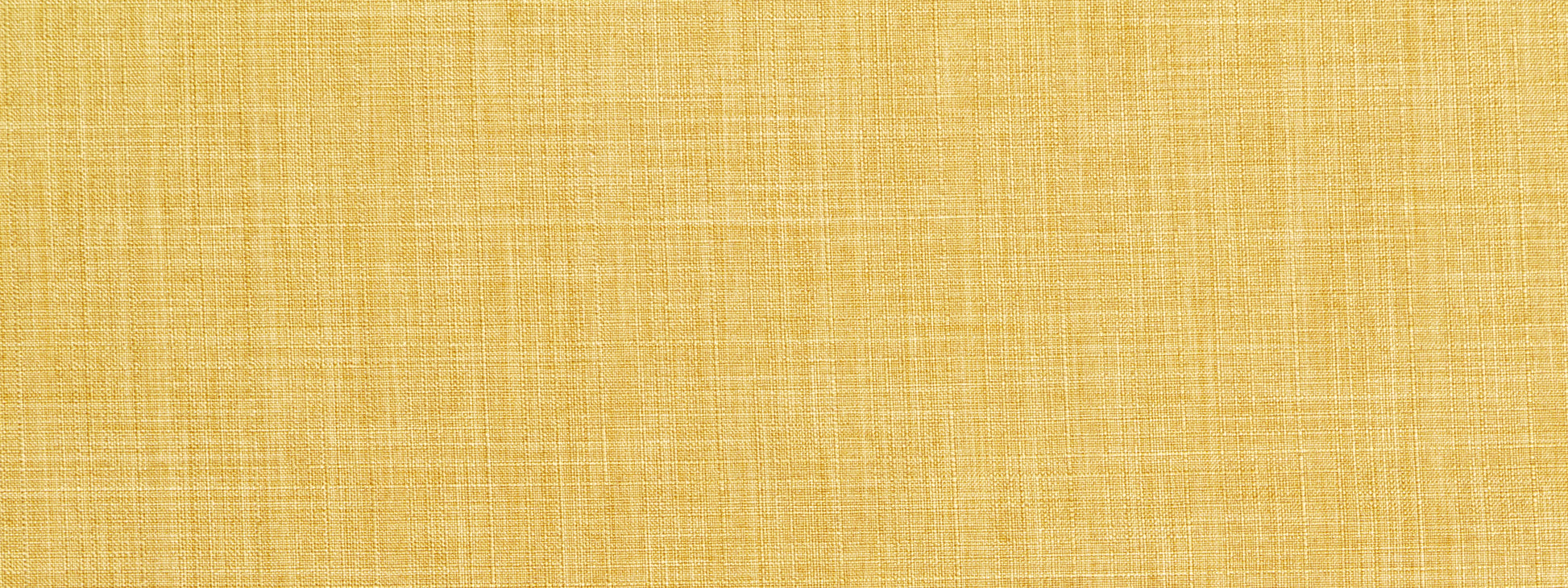 Close-up of golden yellow linen fabric texture with visible weave.
