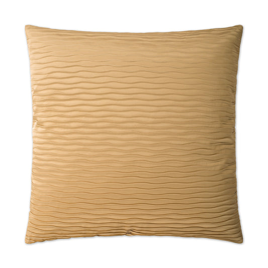 D.V. KAP HOME   24" x 24" Glimmer Pleat Pillow - Gold Solid, Textured    - 2362-GD-2424
