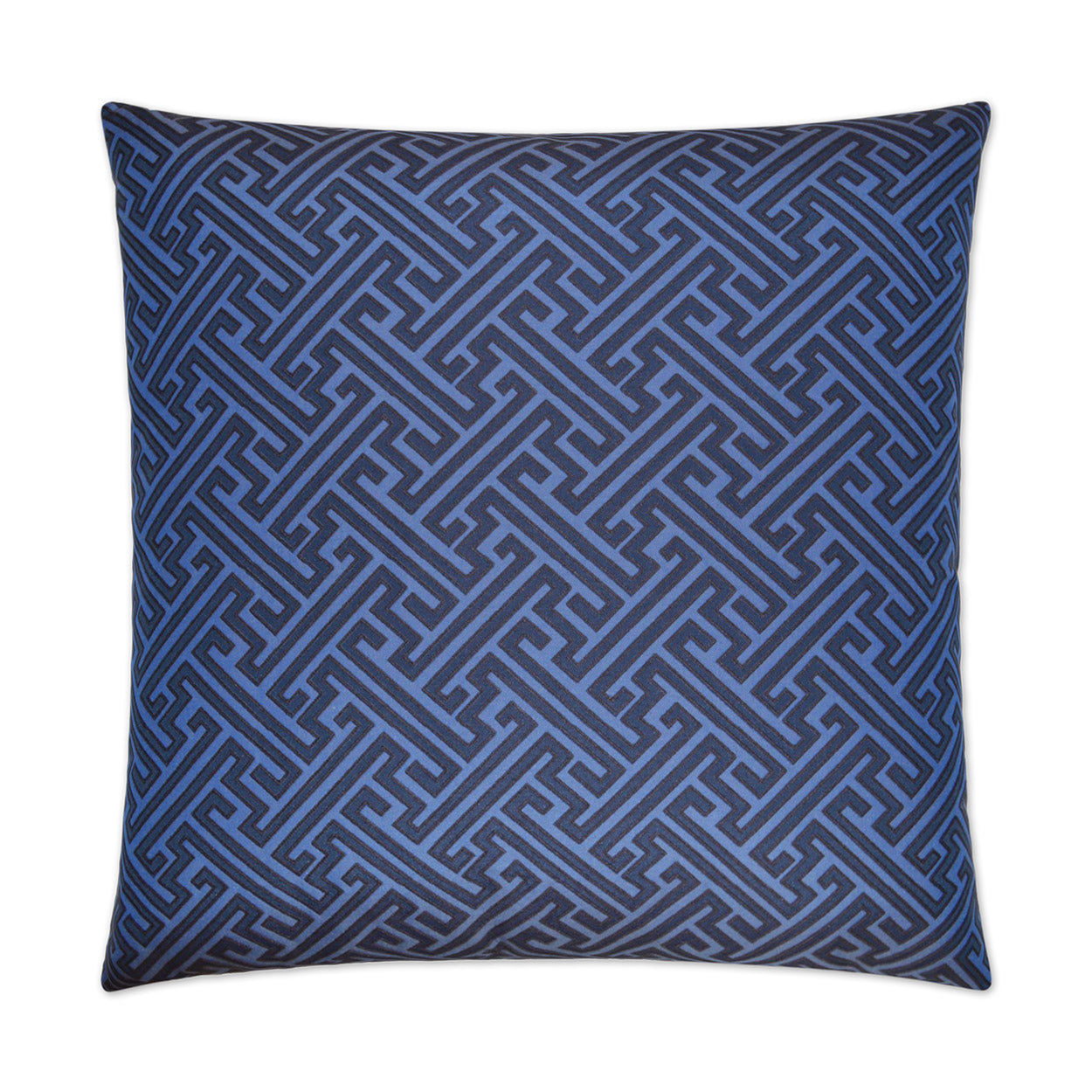 D.V. KAP HOME   24" x 24" Amazed Pillow - Blue Geometric    - 2368-B-2424