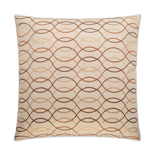 D.V. KAP HOME   24" x 24" Wynn Pillow - Copper Abstract    - 2369-C-2424