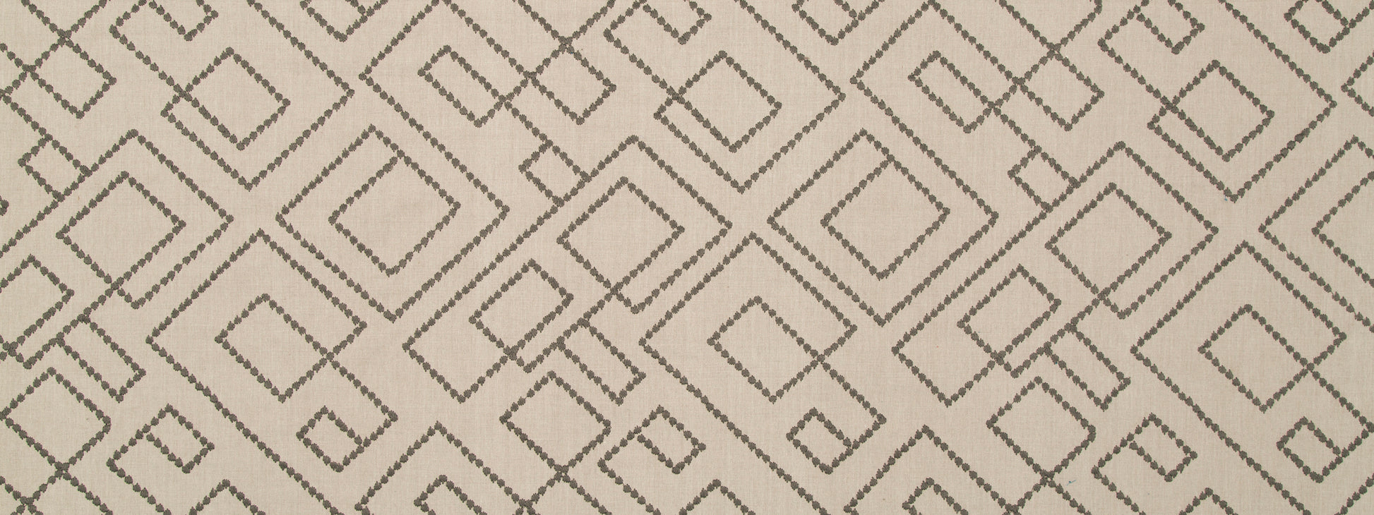 Beige background with a brown interlocking square geometric pattern, modern Art Deco style.