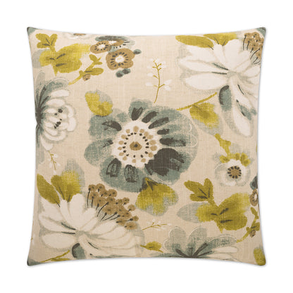 D.V. KAP HOME   24" x 24" Vivette Pillow - Seafoam Floral    - 2392-S-2424