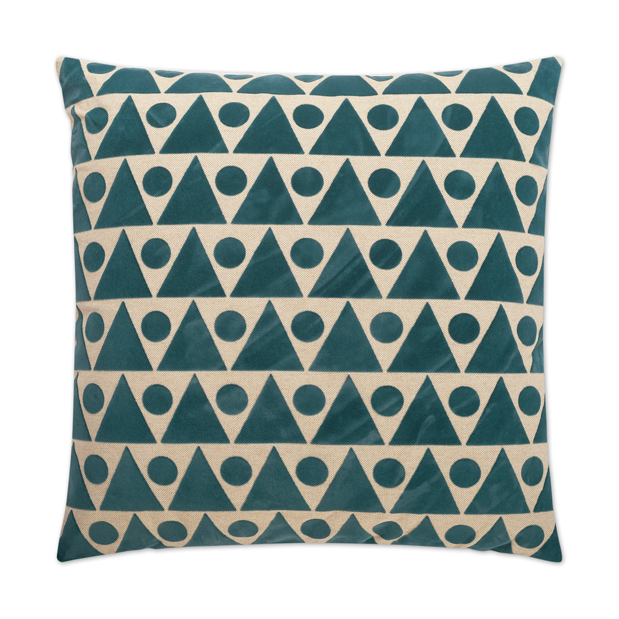 D.V. KAP HOME   24" x 24" Kilo Pillow - Turquoise Geometric    - 2393-T-2424