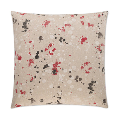 D.V. KAP HOME   24" x 24" Dropcloth Pillow - Red Modern, Abstract    - 2397-R-2424