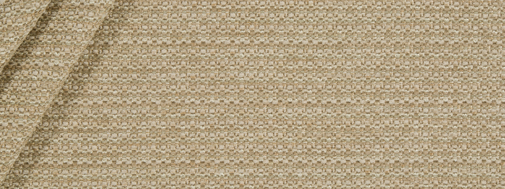 Beige woven fabric texture with tight weave; neutral upholstery or curtain material.