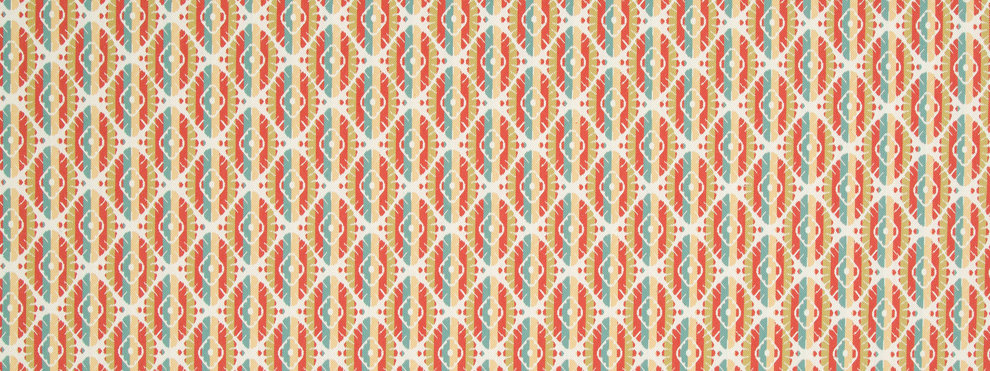 Robert Allen @ Home Twill Motif Bk | Coral  Upholstery     - 239947