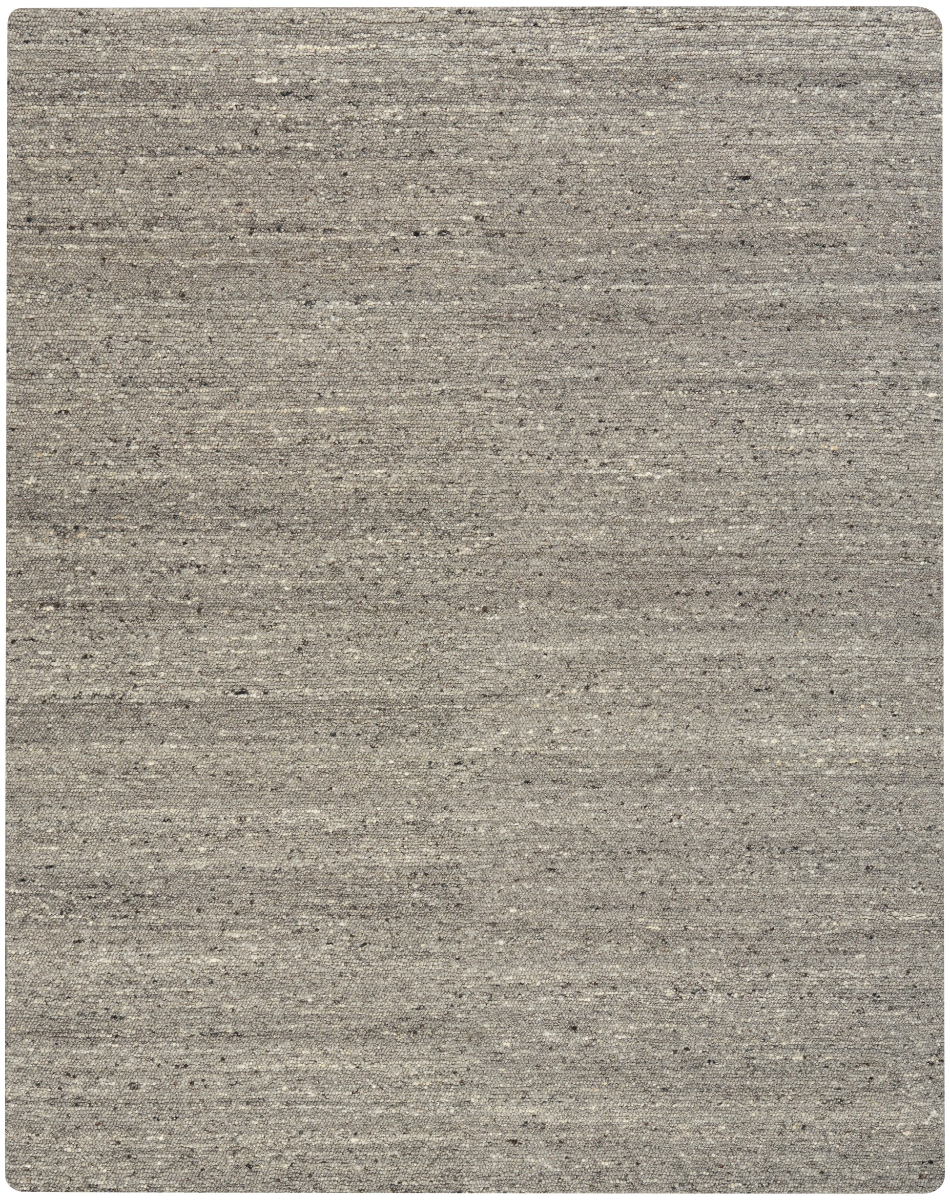 Neutral gray textured area rug with a heathered mix, versatile for living room decor