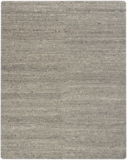 Neutral gray textured area rug with a heathered mix, versatile for living room decor