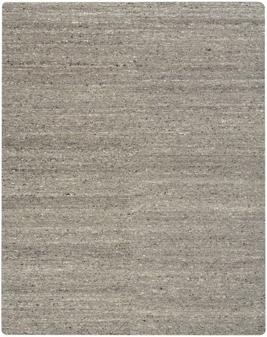 Neutral gray textured area rug with a heathered mix, versatile for living room decor