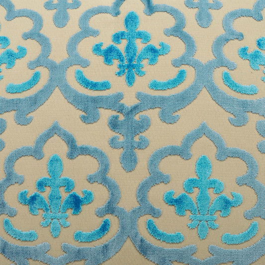 D.V. KAP HOME 2400-P-YARD Marrisett Fabric - Peacock Traditional  Turquoise,Teal   - Marrisett