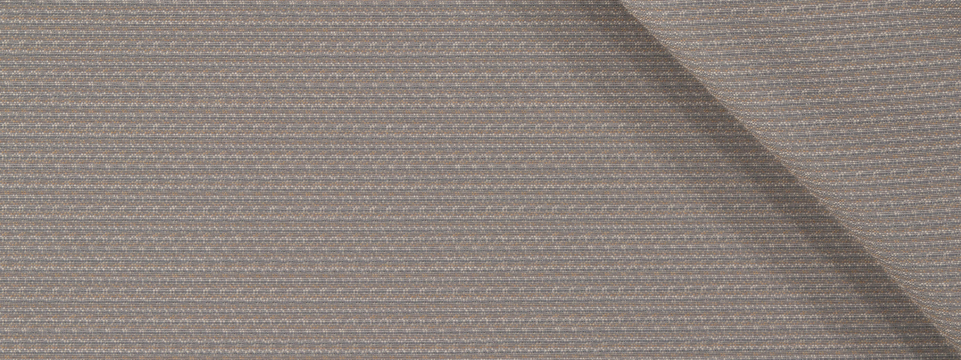 Beige textured woven upholstery fabric with a fine grid weave and diagonal seam; upholstery material.
